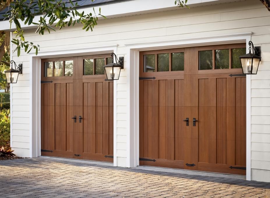 Faux Wood Composite Garage Doors